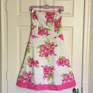{Ruby Rox} Strapless floral dress